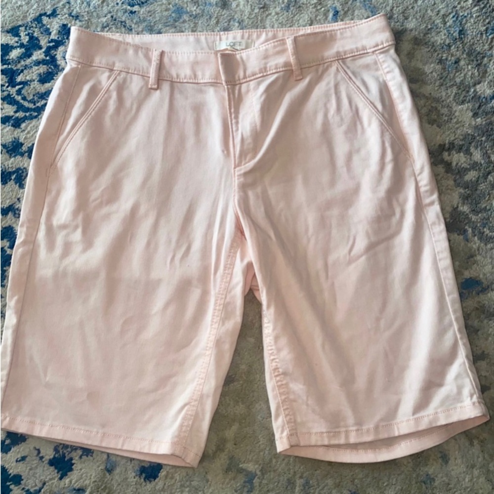 Loft Pretty Pale Pink Bermuda Shorts Sz 10